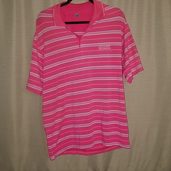 Nike golf mens striped shirt - Picture 1 of 4